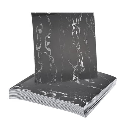 HARFINGTON 15pcs Peel and Stick Marble Tiles, Waterproof Wall Panel Backsplash, 12"x12" PVC Peel and Stick Shower Tiles for Bathroom, Kitchen, Living, White Crystal Dragon Design - style: White Crystal Dragon