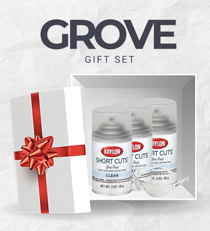 3x Krylon Short Cuts Gloss Clear Coat Spray Paint for Plastic & More 3 Oz Bundle With Safety Glasses – Fast-Drying Indoor Enamel For Crafts, Wood, and Metal – Inverted Spray – Gift Set (4 Items)