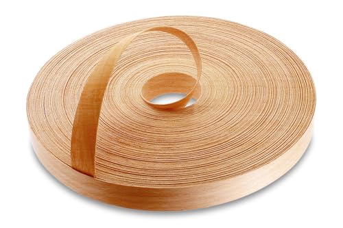 7/8 inch African Maple (Anegre) Wood Pre-Glued Veneer Edging Tape – 250 ft Trade Roll – Iron-On Wood Application