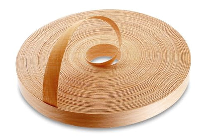 7/8 inch African Maple (Anegre) Wood Pre-Glued Veneer Edging Tape – 250 ft Trade Roll – Iron-On Wood Application