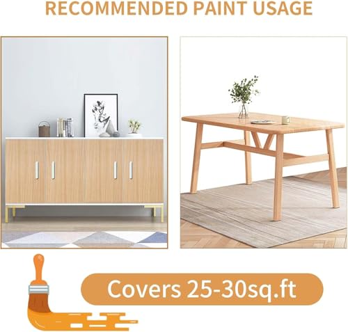 GLAINTE Wood Look Paint, English Oak, 30 sq.ft Coverage - color: English Oak, size: 34 Fl Oz (Pack of 1)