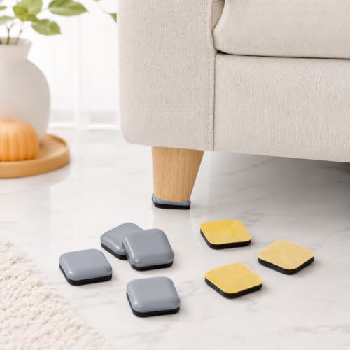 16pcs Square Stick Furniture Glides, Furniture Sliders Self Stick 20 * 20mm
