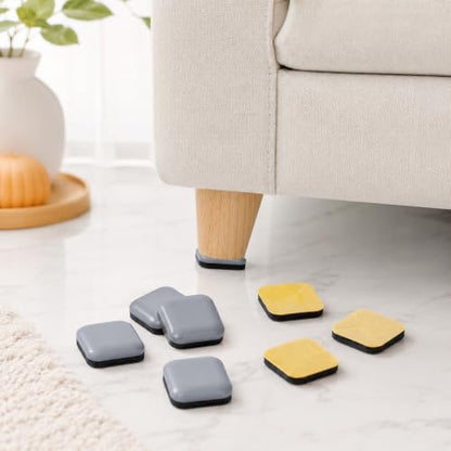 16pcs Square Stick Furniture Glides, Furniture Sliders Self Stick 20 * 20mm
