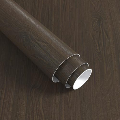 Walnut Contact Paper Dark Brown Wood Grain 30.3" x 78" - color: Dark Brown, size: 30.3" x 78"