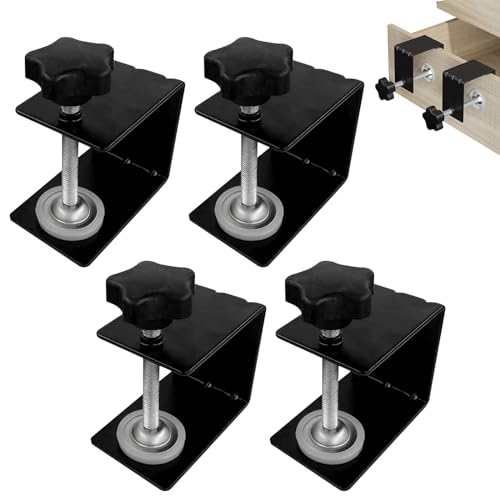 4 Pcs C Clamp, Heavy Duty Stainless Steel Universal C-clamps Woodworking Small U Clamps for Mounting Drawer Cabinet Installation Tool with Stable Wide Jaw Opening - style: #4