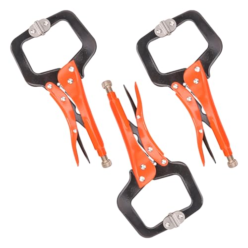 3 Pack 11 Inch Locking C Clamp, Versatile C Clamp Locking Pliers, Heavy Duty Vice Grips for Home Improvement, Welding & Workshop - size: 3 Pack 11 Inch