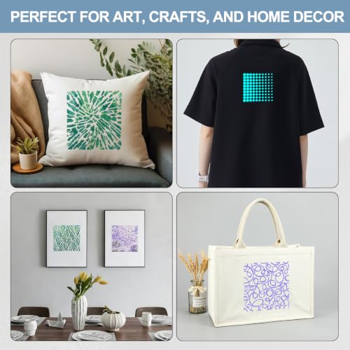 32-Piece Reusable Geometric & Textured Stencils Set – Perfect for Crafts, Painting, Walls & Furniture | Durable, Easy-to-Use Stencils for DIY Projects