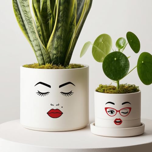 OLYCRAFT 3Pcs/Set Face Stickers Rub on Transfers for Furniture and Crafts 6x12 Inch Lips Mouth Furniture Decals Decor Transfer Stickers with 1pc Scraper for Glass Cups Cabinets DIY Home Decor - style: Make a Face