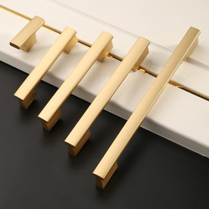 Asidrama 2 Pack Matte Champagne Gold Kitchen Cabinet Knobs Dresser Knobs Drawer Knobs Cabinet Hardware Zinc Knobs for Dresser Drawers - color: Gold, style: 2 Pack