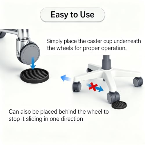 Non Slip Furniture Pads for Hardwood Floors -Yelanon 4Pcs 4” Coasters Cups - color: 4pcs4"round Black