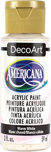 DecoArt Americana Acrylic Paint, 2-Ounce, Warm White - color: Warm White, size: 2 Fl Oz (Pack of 1)