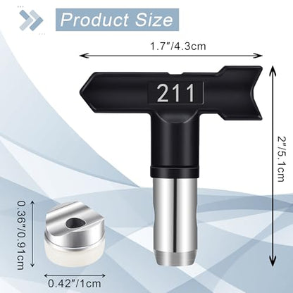 Airless Paint Sprayer Tips Reversible Spray Nozzle Tip Airless Spraying Machine Parts for Fences Garden Car Home 12 Pieces - 109,111,209,211,311,315,411,415,515,517,621,623