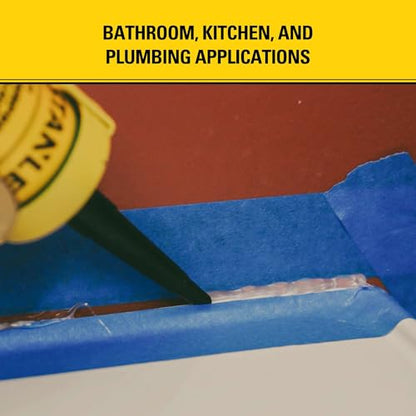 Stanley S421 RTV Silicone Caulk Clear (1 x 10.1 fl.oz.) - 100% Waterproof Industrial-Grade Silicone for Kitchen, Bathroom, Shower, Window, Door, Indoor & Outdoor Use - size: 1 Pack