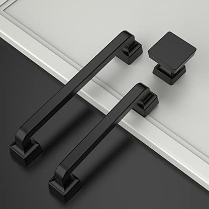 Amerdeco 10 Pack Matte Black Cabinet Knobs 1.2" - color: Matte Black, size: Knob