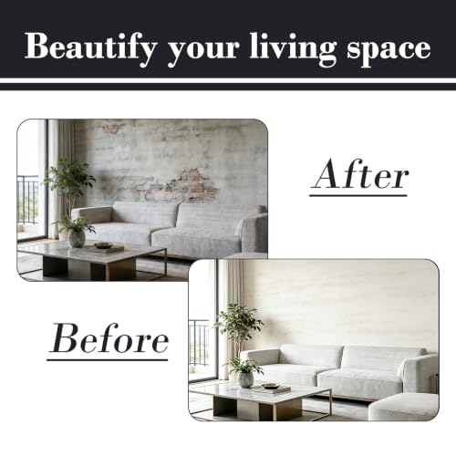 Peel and Stick Faux Travertine PVC Wall Panels, Light Beige, 15.7"x118" - color: Light Beige