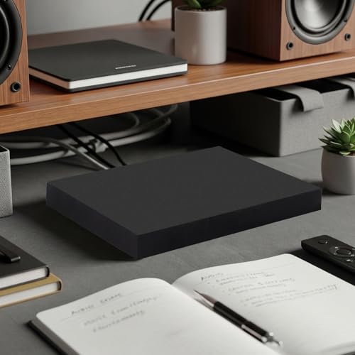 4 Pcs 1" Thick Foam Padding Sheet with Adhesive Backing Closed Cell - color: Black, size: 1 Inch Thick, 16 x 12 Inches