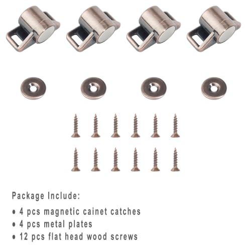 SDTWZW 4 Pack Magnetic Door Catch, Cabinet Magnet Latch for Closure