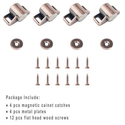 SDTWZW 4 Pack Magnetic Door Catch, Cabinet Magnet Latch for Closure