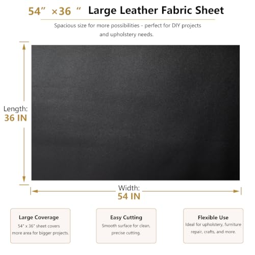 Faux Leather Fabric 54 x 36 Inch Fabric Leather Upholstery Fabric Sheet