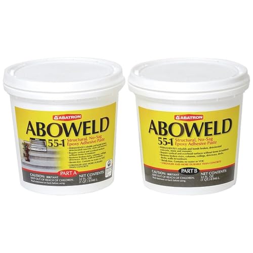 Abatron Aboweld 55-1 2-Part Structural Epoxy Paste, Light Gray, 2-Quart Kit - size: 2 Quart