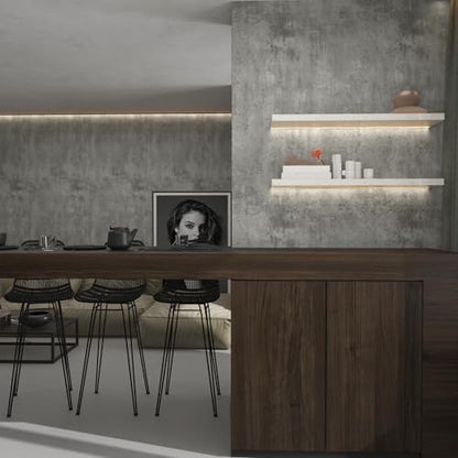 Light Grey Concrete Wallpaper, 17.7"x118" - color: Light Gray, size: 17.7" x 118"