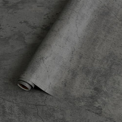 BAYYA Concrete Wallpaper Peel and Stick Wall Paper for Bedrooms Cement Wrap - color: blue/grey, size: 15.8" x 591"