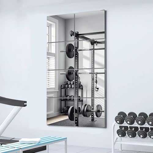 Delma Glass Mirror Tiles, 12'' x 12'', 8 PCS - size: 12" x 12" (8 PCS)