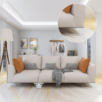 CRASPIRE 4Pcs 3.15 Inch Hollow Out Furniture Legs Silver Artistic Metal Sofa Cabinet Legs Table Dresser Feet Triangle Couch Shelf Repair Restoration Replacement for Bookcase Wardrobe Bed - color: 4 Sets Sliver