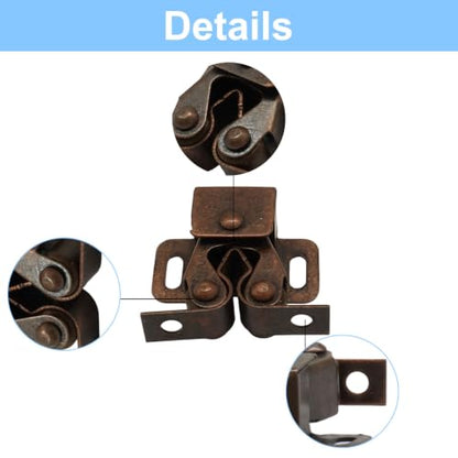 12 Pcs Double Roller Catch Cabinet Latch