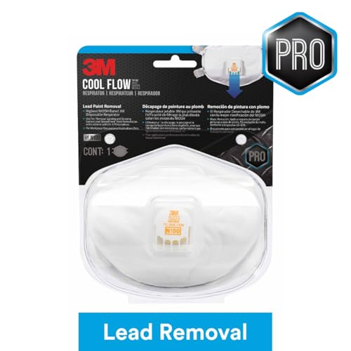 3M Lead Paint Removal Valved Respirator, 1-Pack