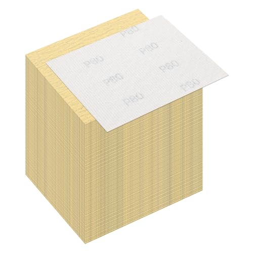 100 Pcs 80 Grit Sandpaper 4.5x5.5 Inch Sand Paper Alumina Abrasive - size: 4.5 x 5.5 Inch(80 Grit)