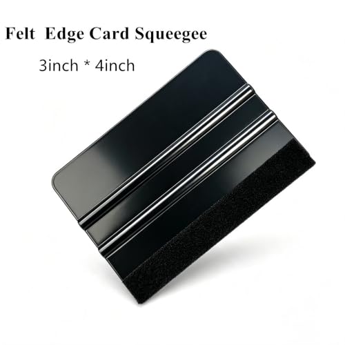 3 Piece Felt Edge Squeegee, 4inch - 5inch - 6inch Vinyl Wrap Squeegee, Scratch-Free for Decals, Adhesive Vinyl, Window Film, Wallpaper - color: Three Colors