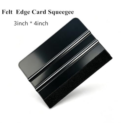 3 Piece Felt Edge Squeegee, 4inch - 5inch - 6inch Vinyl Wrap Squeegee, Scratch-Free for Decals, Adhesive Vinyl, Window Film, Wallpaper - color: Three Colors