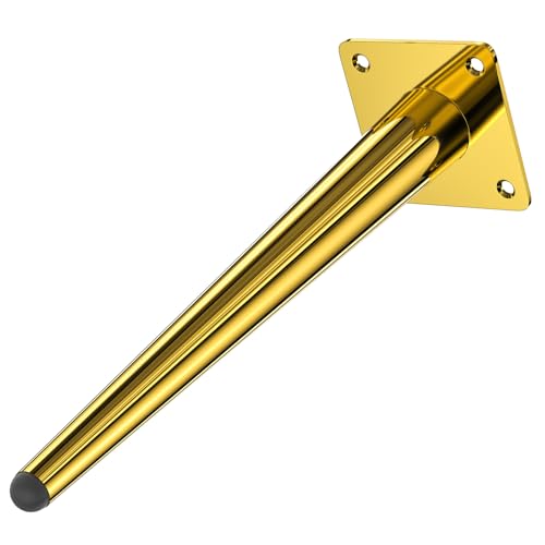 Osring 26 Inch Furniture Table Legs Straight, Gold Metal Coffee Table Feet - size: 26 Inch