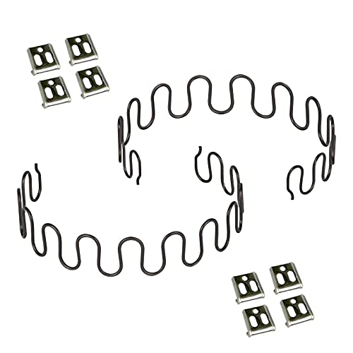 Sofa replacement Springs,2 PCS 22" Spring with 8 PCS S Clips,4.0 Wire Diameter Sofa Spring Repair Kit Compatible with Seating In Furniture Interior Decoration, Automotive, or Other Applications - color: 2 PCS 22 inch