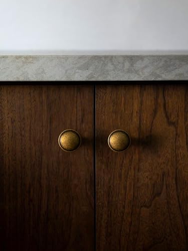 Antique Brass Cabinet Knobs Cabinet Hardware Kitchen Cupboard Bathroom Dresser Knobs Classic Vintage Drawer Handles (10, Antique Brass, Knob A) - size: Knob A