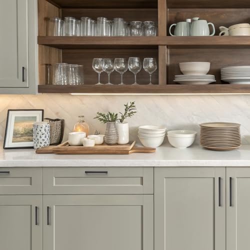 JOY DECOR Matte Black Cabinet Pulls Slim Square Handles 3-3/4 Inch, 30 Pack - size: 3-3/4 Inch Hole Center
