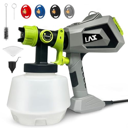 700W Paint Sprayer, Electric Paint Spray Gun with 1200ml Capacity Container, 4 Nozzle Sizes, Easy to Clean, Airless Paint Sprayer for House Painting, Cabinets, Decks, Walls, Doors, DIY Projects, etc.