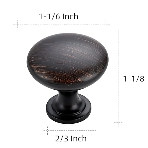 Ravinte Oil Rubbed Bronze Cabinet Knobs, Zinc Knobs Drawer Pulls, 15 Pack - color: Oil Rubbed Bronze