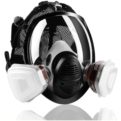 Reusable Full Face Respirator Mask for Chemicals,Spray Painting,Sanding,Epoxy Resin,Industrial,Paint,Grinding work.