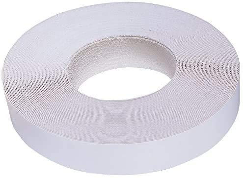 Edge Supply White Melamine 1 inch x 50 ft roll of White Edge Banding – Pre-glued Flexible Edging – Easy Application Iron-On Edging for Cabinet Repairs, Furniture Restoration