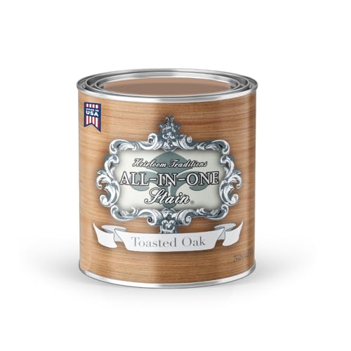 All-in-ONE Gel Stain - Toasted Oak (Faux raw Wood) - 32oz - color: Toasted Oak, size: 32 Fl Oz