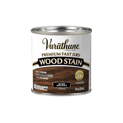 Varathane Premium Fast Dry Dark Walnut Wood Stain - color: Dark Walnut, size: 0.25 Quart (Pack of 1)