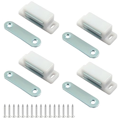 Murtenze Magnetic Cabinet Latch, White, 4 Pack - color: White