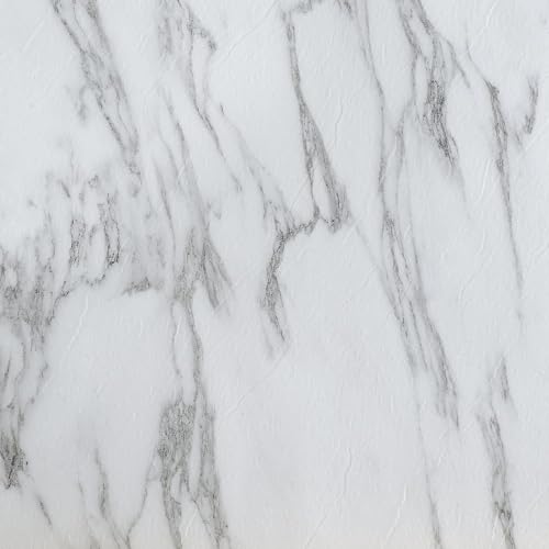 Nexus Self Adhesive 12-Inch Vinyl Floor Tiles, 20 Tiles, 12 x 12 in - color: Bianco Marble, style: Marble look