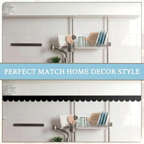 12pcs Scalloped Edge Decorative Wood Molding Unfinished Scalloped Decorative Wooden Trim 15.74 x 1.57 Inch Cute DIY Moulding Trims for Home Wall Cabinet Window Shelf Door Wall