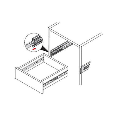 Full Extension Less Noise Ball Bearing Drawer Slides, 16 Inches, 4-Pair - size: 16 Inch, style: 4 Pairs