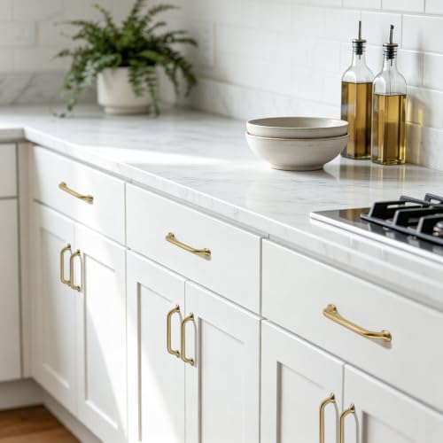 TUNNY 10 Pack Cabinet Handles-5"/128mm Champagne Bronze Cabinet Pulls - color: Champagne Bronze, size: 5"(128mm)Hole Center