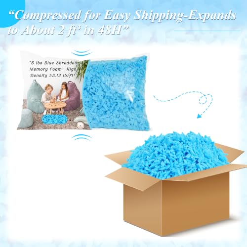 Bean Bag Filler, 60lbs Gel Shredded Memory Foam Filling - size: 60lbs
