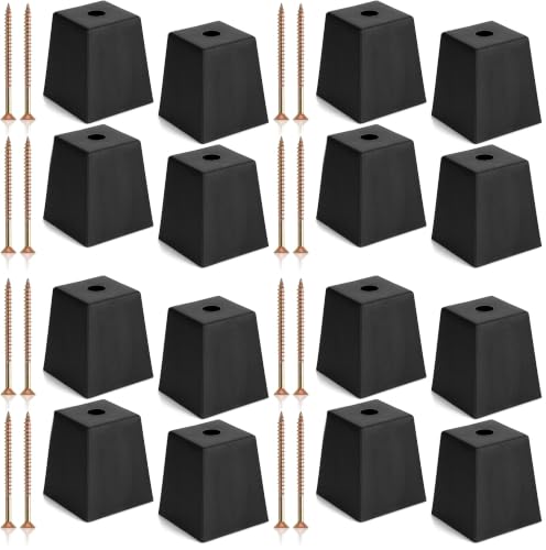 OwnMy 4PCS 3 Inch Plastic Furniture Legs Screw-in Plastic Sofa Couch Legs Replacements, Square Furniture Feet Legs for Coffee Table Chair Bed Risers, Black (Pack of 4) - size: 3 Inch (Pack of 4)